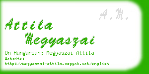 attila megyaszai business card